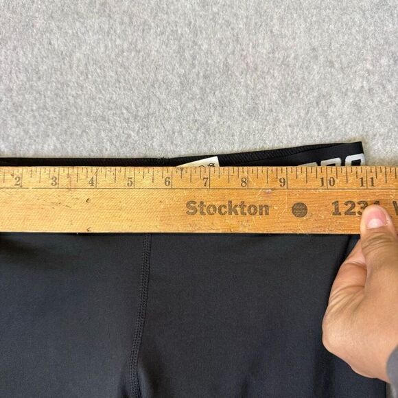 Nike Pro Womens Size Large Elastic Waist Cropped Leggings Black Pull On - Picture 2 of 7